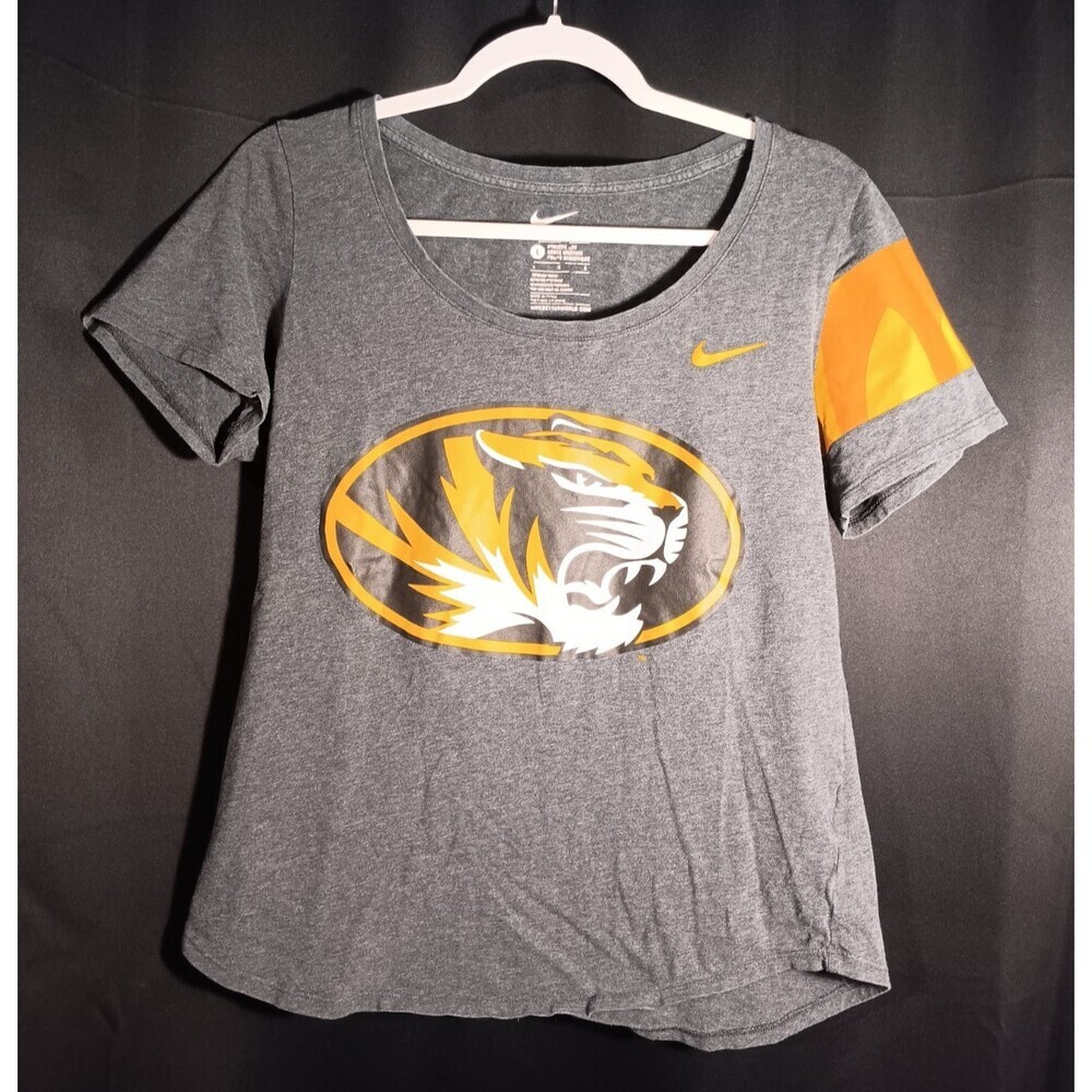 Nike Mizzou Tigers Missouri University Gray Short Sleeve Womens Large Shirt
